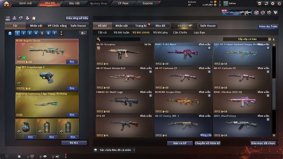 shop acc cf uy tin gia re